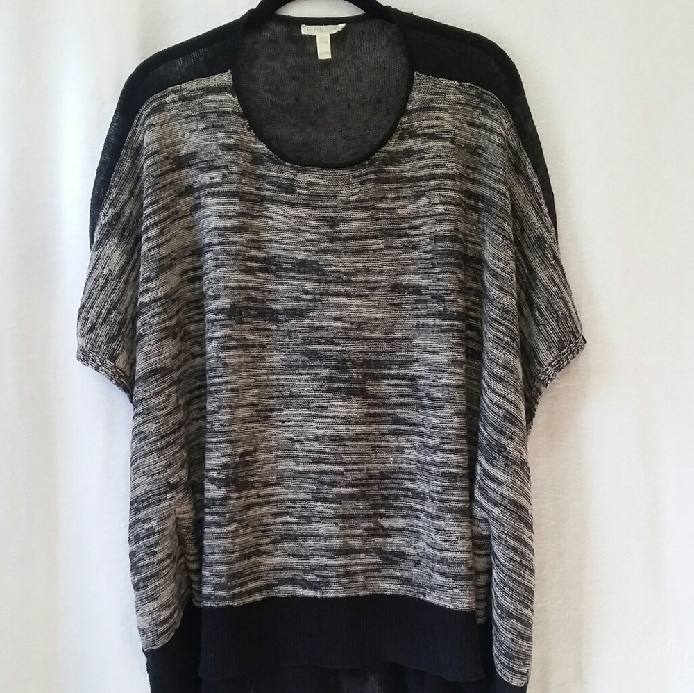 Eileen Fisher Woman Drapey Kimono Sleeve Top